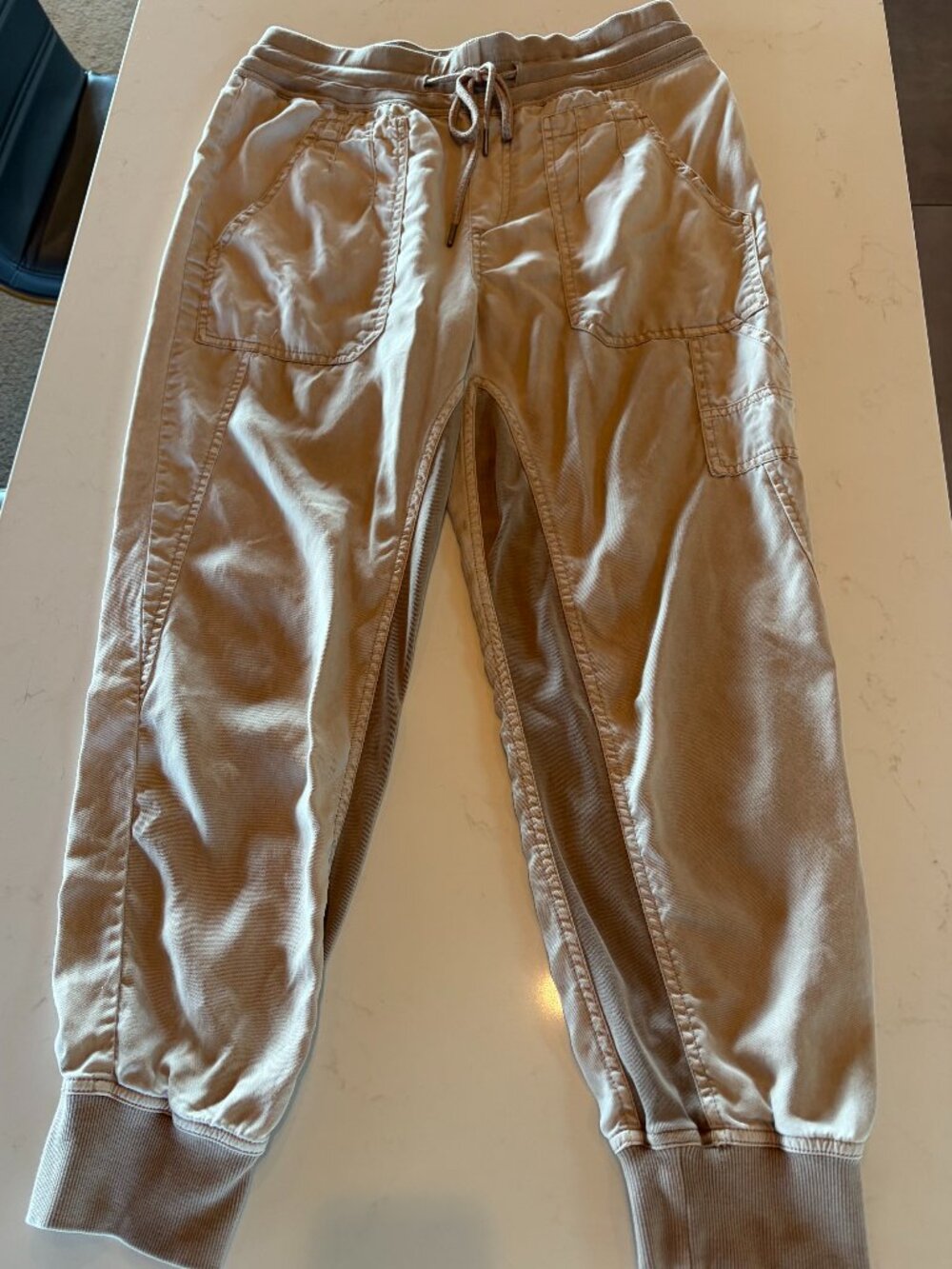 By Anthropologie Utility Cargo Jogger Pants Beige Taupe Size S